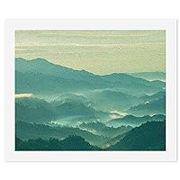 Beautiful Landscape of Mountain Layer Paint by Numbers Kit for Adults with Paints and Brushes for Creative Gift
