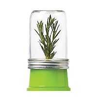 Herb Saver Lid for Wide Mouth Mason Jars, Green