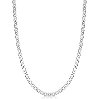 Kooljewelry Sterling Silver 2.8 mm Double Curb Link Necklace (16, 18, 20, 22, 24, 30 or 36 inch)