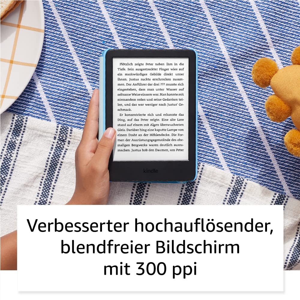 Kindle Kids (2022) – Mit Zugriff auf über tausend Bücher, Hülle und 2 Jahren Sorglos-Garantie – Weltraumwal-Design