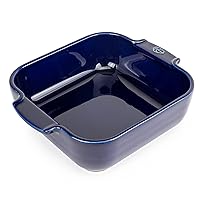 Peugeot - Appolia Square Oven Dish - Ceramic Baker with Handles - Blue, 6.5 x 2 inches