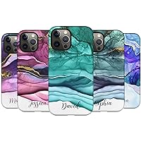 Custom Name Abstract Marble Case, Personalized Name Case, Designed ‎for iPhone 15 Plus, iPhone 14 Pro Max, iPhone 13 Mini, iPhone 12, 11, X/XS Max, ‎XR, 7/8‎ Multicolor
