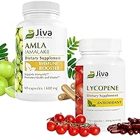 Lycopene Supplement 30 mg - 60 Vegan Capsule, and Amla Churna Supplement - 60 Vegan Capsules, Support Normal Prostate Health and Normal Heart Function, Immune Booster.