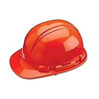 HP241R/03 Whistler Hard Hat with 4-Point Nylon Suspension and Sure-Lock Ratchet Adjustment, ANSI Type I, One Size, Orange