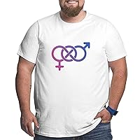 Bisexual Pride Bi Big Size Men's T-Shirt Men Soft Shirts Shirt Sleeve T-Shirt