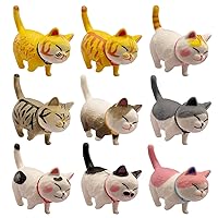9 PCS Cute Cats Figures,Realistic Small Cat Figurines Party Favors,Christmas Birthday Gift,Home Décor,Cake Decoration