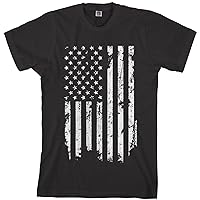 Threadrock Men's White American Flag T-Shirt
