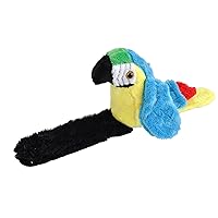 Wild Republic Perching Parrot, Blue and Yellow Macaw, Snap Bracelet, Records and Replays, 9 Inches, Gift for Kids, Plush Toy, Fill is Spun Recycled Water Bottles