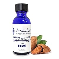 Mandelic Acid 10% AHA Alpha Hydroxy Peel Medical Strength Used For Rosacea, Cystic Acne, Blackheads, Pores, Whiteheads, Hyperpigmentation, Melasma, Age Spots, Sun Spots (2.0 fl. oz / 60 ml)