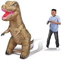 Jurassic World Inflatable T Rex RC – Massive Attack Air Titans Dinosaur - Over 6 Feet Long - Turns & Spins - Stomps & Roars!