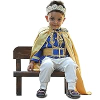 Majestic Prince Costume for boys - Prince Charming Costume with Golden Crown-Perfect gift for your Royal Prince (Blue/Golden, 9-12 Month US kids)