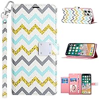 ROXIE Compatible with iPhone 15 Wallet Case for Women, Premium PU Leather Floral Flip Cover with Card Holder Kickstand Lanyard Protective Purse for iPhone 15