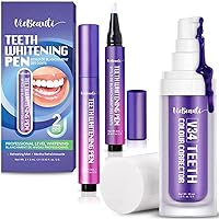 VieBeauti Whitening Power Duo - Teeth Whitening Pen and Purple Toothpaste Bundle