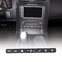 Black PVC Dash A/C Climate Control Button Repair Decals for Chevrolet Corvette C6 2005-2013 Car Air Conditioning Switch Button Repair Kit Accessories