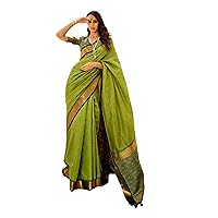 Woman Handloom Weaving Silk Saree With Patola Pallu & Blouse Muslim Sari 5454