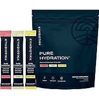 Pure Hydration Electrolytes Powder Drink Mix with Vitamin C & Magnesium, Keto Friendly Electrolyte Hydration Packets, Variety Pack, Lemon, Lychee & Watermelon, 7 Each, 21 Stick Packets