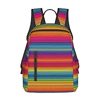 Rainbow Pattern print Lightweight Laptop Backpack Travel Daypack Bookbag for Women Men for Travel Work