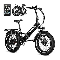 Cityfun S Electric Bike for Adults, UL 2849 Certified, 20'' Fat Tire Folding E-Bike with 500W Motor 48V 10.4AH Removable Battery, 20Mph Electric Bicycles Shimano 7-Speed&Front Suspension