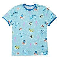 Loungefly Apparel: Pixar Finding Nemo 20th Anniversary Bubbles Unisex Tee - Size Large