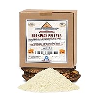 All Natural, Cosmetic Grade Beeswax PELLETS PASTILLES Bulk, Grade A, Triple Filtered Ideal for DIY Skincare, Candle Making & Lip Balm Projects (India). (10 LB, WHITE)