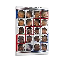 WJJCDBB Barber Shop Boy Haircut And Stylish Men's Haircut Guide Art Poster (1) Canvas Poster Bedroom Decor Office Room Decor Gift Frame-style 20x30inch(50x75cm)