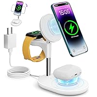 Wireless Charger, 3 in 1 Wireless Charging Station Charger for iWatch Ultra/8/7/SE/6/5/4/3/2, A irPods