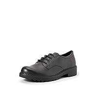 Geox J Casey C Black Leather Shoes