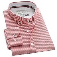 Cotton Oxford Striped Long Sleeve Spring Classic Men' Casual