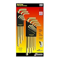 20899 Inch/Metric GoldGuard Plated Ball EndL-Wrench Double Pack 37937 (.050-3/8) & 38099 (1.5-10mm), multi, one size