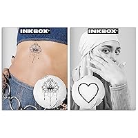 Inkbox Temporary Tattoos Bundle, Long Lasting Temporary Tattoo, Includes Brillantious and Make Love with ForNow ink Waterproof, Lasts 1-2 Weeks, Lotus and Heart Tattoos