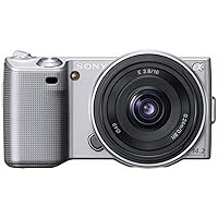 Sony Alpha NEX-5A/S Digital Camera with 16mm f/2.8 Lens (Silver) (OLD MODEL)