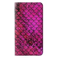 RW3051 Pink Mermaid Fish Scale PU Leather Flip Case Cover for LG Stylo 6