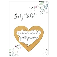 JoliCoon Pregnancy announcement scratch card - You are going to be a great grandma - Baby announcement - Eucalyptus