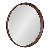 Kate and Laurel Hutton Round Wood Wall Mirror, 36