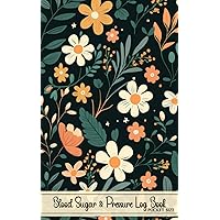 Blood Sugar & Blood Pressure Log Book Pocket Size: 2-Year Blood Glucose Recording Journal, Daily and Weekly Heart Rate Tracker