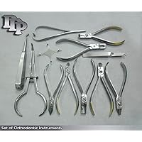 Set of Orthodontic Instruments of 13 Pieces - Stainless Steel, Dental Instruments