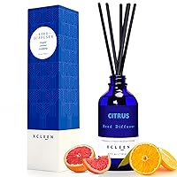 Citrus Scented Reed Diffuser, Orange, Lime & Lemon Oil Reed Diffuser, Real Citrus! Holiday Home Fragrance for Bathroom Office Decor