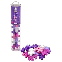 PLUS PLUS - Tube of 15 Pieces Big Glitter Colors - Construction Set - PP3432