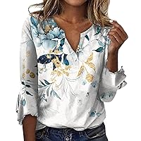 Cardigans for Women Women's v Neck Casual 7 Point Sleeve top t Shirt Layering Long Sleeve Sweatshirts for Women