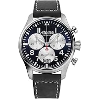 Alpina Men's Startimer Pilot Chronograph Big Date Watch, Swiss Quartz Movement, Sapphire Crystal 44mm