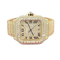 VVS White Moissanite Fully Iced Out Swiss Automatic Movement Hip Hop Studded Luxury Handmade Watches for Men