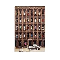 Posters for Room Aesthetic Many Girls in The Windows Fashion Photography Posters for Bedroom Canvas Wall Art Picture Prints Wallpaper Family Living Room Decor Posters 24x36inch(60x90cm)