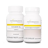 Integrative Therapeutics Immune Wellness Duo: Buffered Vitamin C 1,000mg + Vitamin D3 5,000 IU Bundle