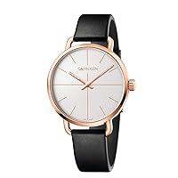 Calvin Klein Unisex Adult Analogue Digital Quartz Watch with Leather Strap K7B216C6, silver, Bracelet