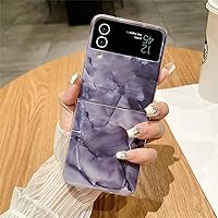 Compatible with Samsung Galaxy Z Flip 4 Case,Marble Pattern Hard PC Slim Shockproof Full Body Drop Protective Case,Slim Thin Hard Phone Case Cover for Galaxy Z Flip 4 Shockproof protective case cover