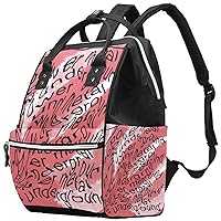 Rock Word Diaper Bag Backpack Baby Nappy Changing Bags Multi Function Large Capacity Travel Bag
