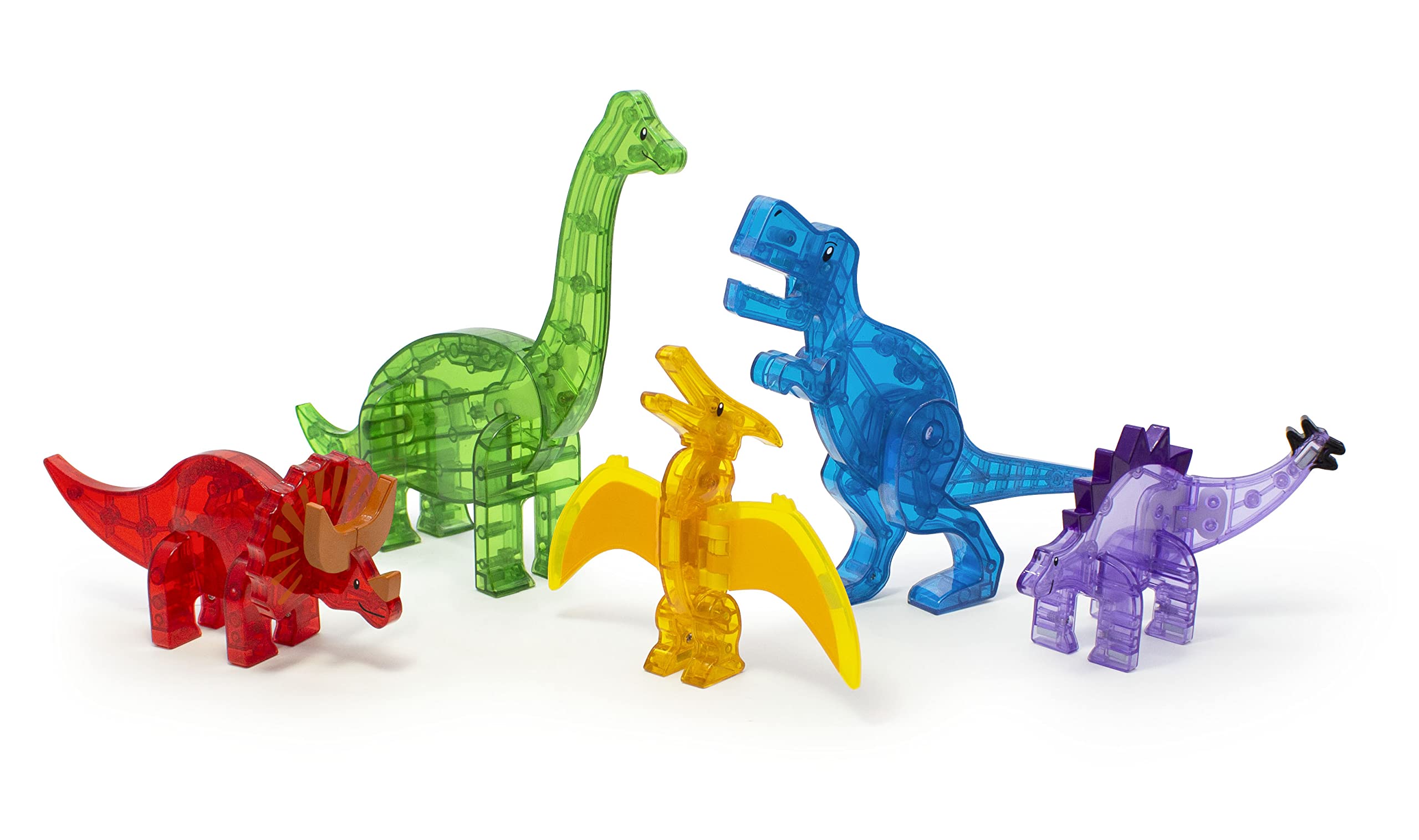 MAGNA-TILES Dinos 5-Piece Magnetic Construction Set, The ORIGINAL Magnetic Building Brand