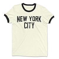 New York City Ringer Tee T-Shirt Retro Style Men's Shirt