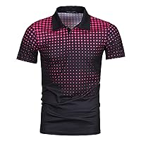 SHZFGUI Men's Solid Golf Polo Shirt with Zip V-Neck Cool Sporty Casual Polo Shirt Short Sleeve T-Shirt Henley Collar Fashion T-Shirt