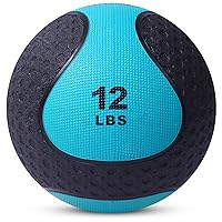 Medicine Exercise Ball with Dual Texture for Superior Grip - 10 Size Options, 4-20 Pounds - Fitness Balls for Plyometrics Workouts - Improve Balance, Flexibility, Coordination